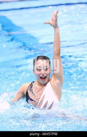 Natusno, Kumon, 30 avril 2018 Natation artistique : le 94e du Championnat de natation artistique Japon 2018 ouvert gratuitement en solo au final Tatsumi International Swimming Center, Tokyo, Japon. Credit : Sho Tamura AFLO SPORT/Alamy Live News Banque D'Images