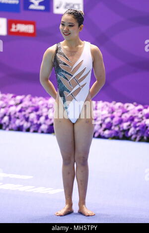 Natusno, Kumon, 30 avril 2018 Natation artistique : le 94e du Championnat de natation artistique Japon 2018 ouvert gratuitement en solo au final Tatsumi International Swimming Center, Tokyo, Japon. Credit : Sho Tamura AFLO SPORT/Alamy Live News Banque D'Images