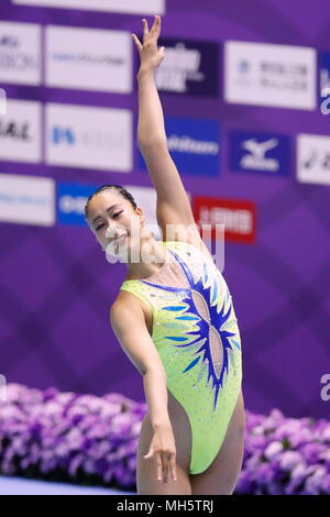 Moeka Kijima, 30 avril 2018 Natation artistique : le 94e du Championnat de natation artistique Japon 2018 ouvert gratuitement en solo au final Tatsumi International Swimming Center, Tokyo, Japon. Credit : Sho Tamura AFLO SPORT/Alamy Live News Banque D'Images