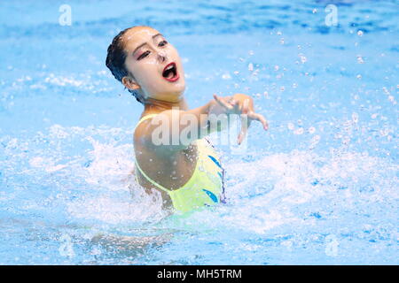 Moeka Kijima, 30 avril 2018 Natation artistique : le 94e du Championnat de natation artistique Japon 2018 ouvert gratuitement en solo au final Tatsumi International Swimming Center, Tokyo, Japon. Credit : Sho Tamura AFLO SPORT/Alamy Live News Banque D'Images