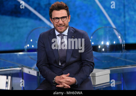 Milan, à quelle heure les invités de cet épisode de Fabio Fazio sont Matteo Renzi, Eusebio Di Francesco, Vanessa Incontrada, Claudio Bisio, avec le toujours présent Luciana Littizzetto. 29/04/2018, Milan, Italie Banque D'Images