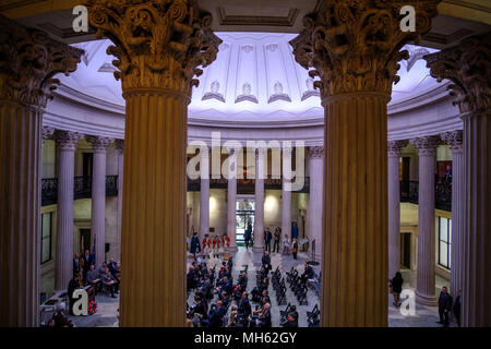 New York, USA. 30 avril 2018. Célébrations de la 229e anniversaire de l'Investiture de George Washington, Federal Hall, le 30 avril 2018. New York, USA. Gentiane : crédit Polovina/Alamy Live News Banque D'Images