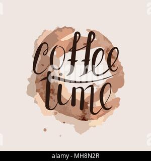 Le texte coffee time Illustration de Vecteur