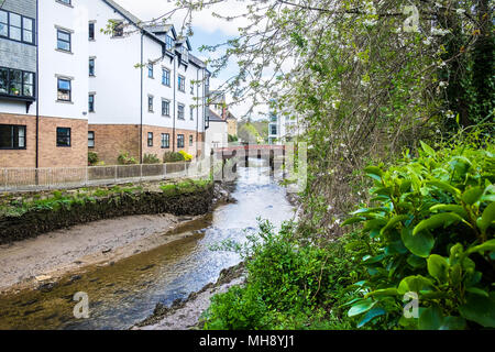 Bien que Truro Truro rivière qui coule dans le centre-ville de Cornwall. Banque D'Images