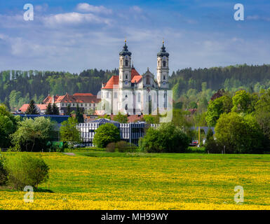 L'abbaye bénédictine d'Ottobeuren et basilique, Unterallgaeu, district, région de l'Allgaeu Bayerisch souabe, Bavière, Allemagne, Europe Banque D'Images