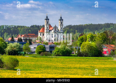 L'abbaye bénédictine d'Ottobeuren et basilique, Unterallgaeu, district, région de l'Allgaeu Bayerisch souabe, Bavière, Allemagne, Europe Banque D'Images