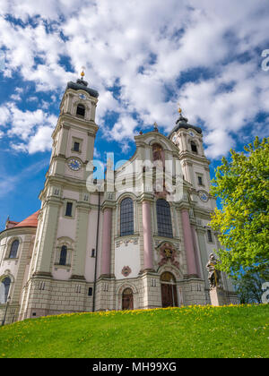 Basilique de l'abbaye bénédictine d'Ottobeuren, Unterallgaeu, district, région de l'Allgaeu Bayerisch souabe, Bavière, Allemagne, Europe Banque D'Images