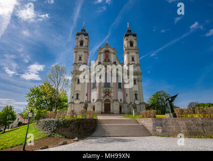 Basilique de l'abbaye bénédictine d'Ottobeuren, Unterallgaeu, district, région de l'Allgaeu Bayerisch souabe, Bavière, Allemagne, Europe Banque D'Images