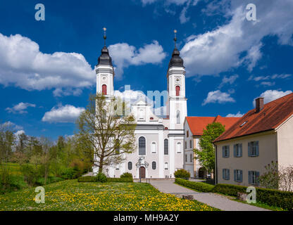 Monastère d'Irsee, Allgaeu, Bavaria, Germany, Europe Banque D'Images