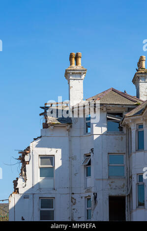 Démolition de l'hôtel Wessex à Bournemouth, Dorset, Royaume-Uni en avril Banque D'Images