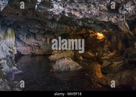 L'intérieur de la grotte de Nettuno en Sardaigne Banque D'Images