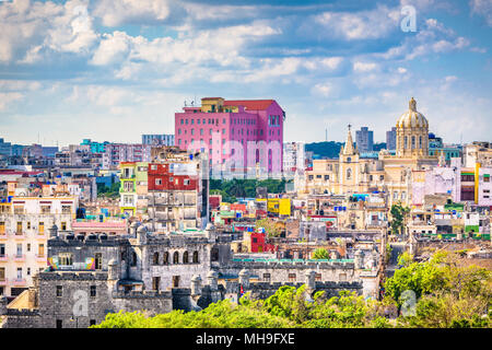 La Havane, Cuba le centre-ville. Banque D'Images