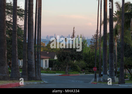 Los Angeles dans la distance Banque D'Images