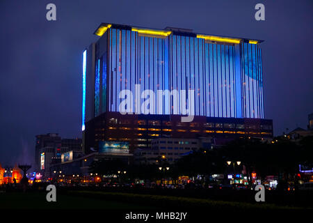 Le Naga 2 Hotel et Casino, Phnom Penh, Cambodge ; Banque D'Images