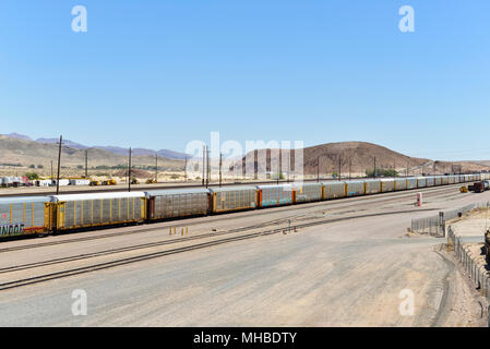 Jonction ferroviaire et station, Barstow, Californie. Banque D'Images