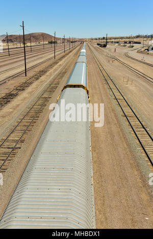 Jonction ferroviaire et station, Barstow, Californie. Banque D'Images