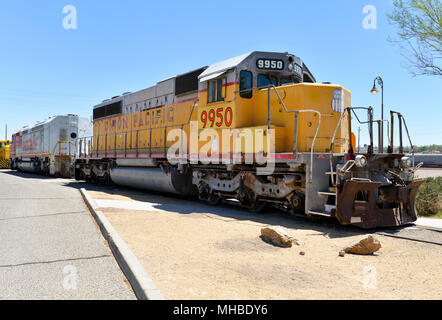 Station de chemin de fer et musée, Route 66, Barstow, California, Banque D'Images