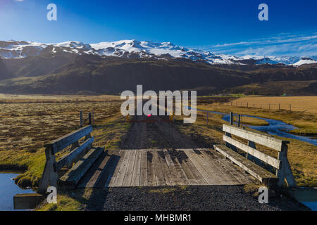 Vue du Vatnajokull Picteresque National Park et le Sud de l'Islande Hvannadalshnúkur, pic Banque D'Images