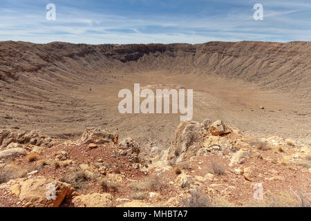 Meteor Impact Crater Banque D'Images