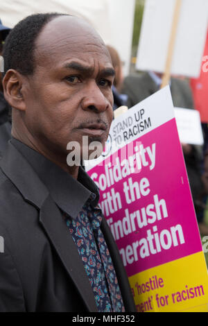 London UK 30 avril 2018 Legister Harold qui a été touchée par l'appelant à des manifestations scandale windrush une amnistie pour les personnes concernées. Banque D'Images