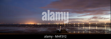 Southend on sea Pier at night Banque D'Images