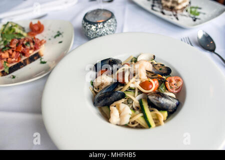 La cuisine du restaurant italien Banque D'Images