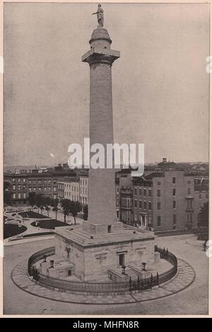 Le Monument de Washington, Baltimore, Maryland Banque D'Images