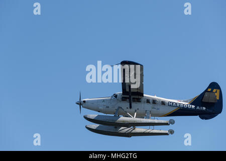 Seaplane à Vancouver bay. Harbour Air avion du passager. Banque D'Images