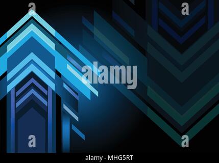 Abstract Blue Arrow light design modern futuristic background vector illustration. Illustration de Vecteur