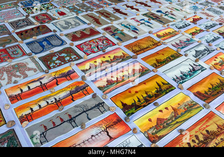 Cadeaux touristiques en vente à Bagan, Myanmar (Birmanie) Banque D'Images