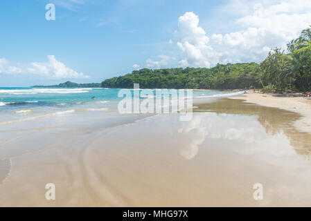 Playa Chiquita - plage sauvage à proximité de Puerto Viejo, Costa Rica Banque D'Images