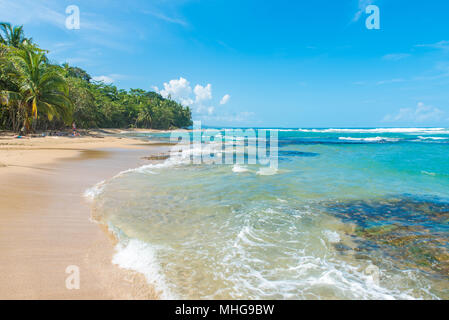 Playa Chiquita - plage sauvage à proximité de Puerto Viejo, Costa Rica Banque D'Images