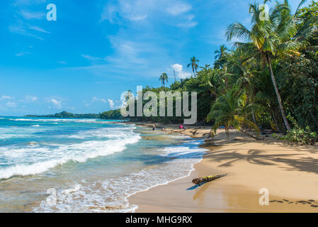 Playa Chiquita - plage sauvage à proximité de Puerto Viejo, Costa Rica Banque D'Images