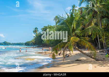 Playa Chiquita - plage sauvage à proximité de Puerto Viejo, Costa Rica Banque D'Images