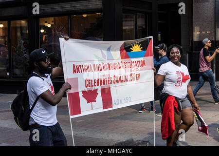 Antigua-et-Barbuda Canada célèbre le 150e anniversaire de l'association. Banque D'Images