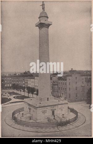 Le Monument de Washington, Baltimore, Maryland Banque D'Images