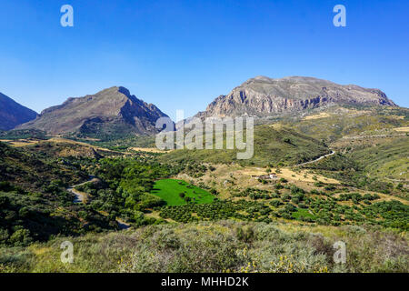 Paysage de montagne magique du sud de la crète près de Lefkogeia Banque D'Images