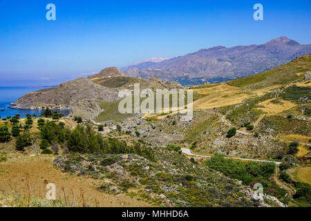 Paysage de montagne magique du sud de la crète près de Lefkogeia Banque D'Images