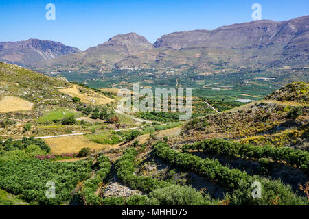 Paysage de montagne magique du sud de la crète près de Lefkogeia Banque D'Images