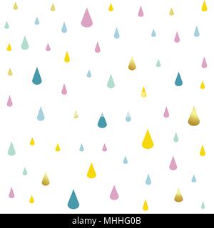 Motif gouttes de pluie pour enfants Illustration de Vecteur