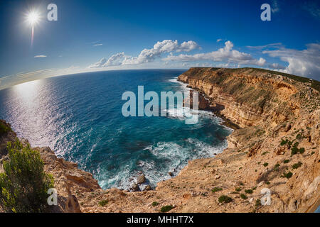 Falaises de Kalbarri côte Batavia sur l'océan à l'ouest de l'Australie Banque D'Images