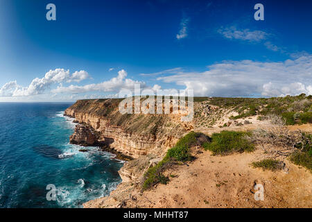 Falaises de Kalbarri côte Batavia sur l'océan à l'ouest de l'Australie Banque D'Images