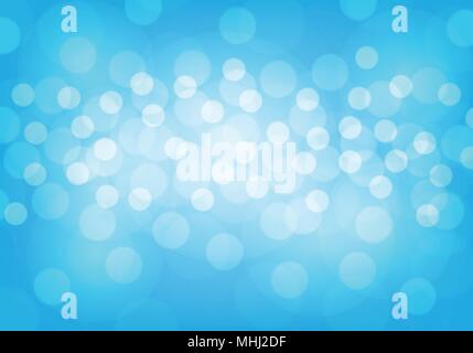 Bokeh Abstract blue light background vector illustration de luxe. Illustration de Vecteur