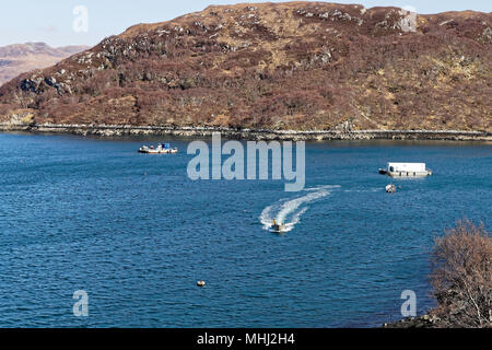 Drumbeg fish farms Banque D'Images