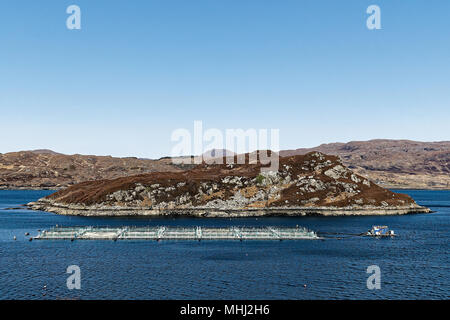 Drumbeg fish farms Banque D'Images