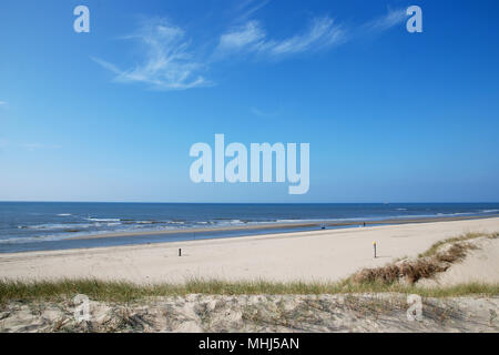 Plage de la mer du Nord en été, sur l'île Texel, Hollande.L'Europe. Banque D'Images