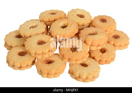 Cookies sandwich avec de la confiture Banque D'Images