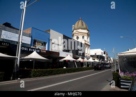 Cafés et restaurants dans la rue de l'église New South Wales Australie parramatta Banque D'Images