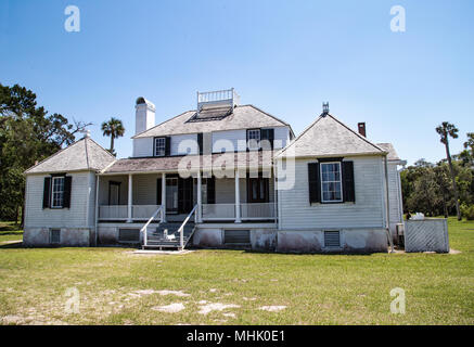 Les Kingsley Plantation House à Jacksonville en Floride est situé sur une île de la rivière Fort George. Banque D'Images