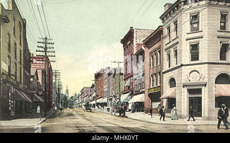 Church Street, Burlington, Vermont ; à partir de a 1907 Banque D'Images